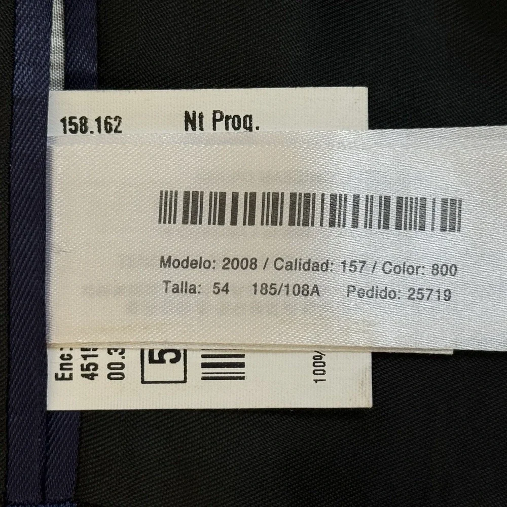 Massimo Dutti Wool‎ Blazer Sport Coat Black Size 44 2-Button Double Vented